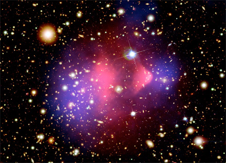 Composite image of the Bullet Cluster